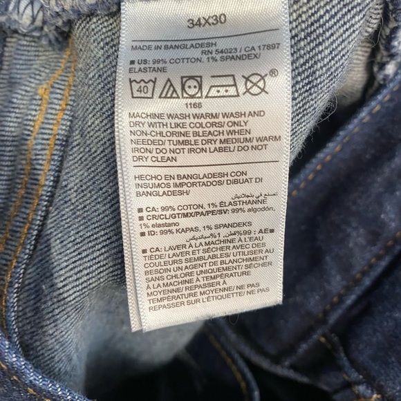 Old Navy Skinny Jeans with Flex Dark Wash size 34x30 - Picture 7 of 7